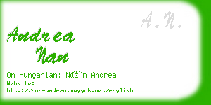 andrea nan business card